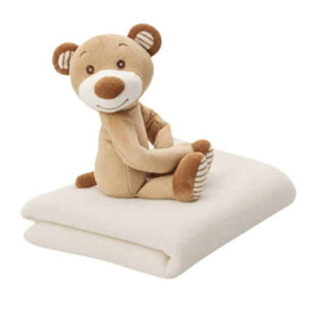 Couverture pour enfant avec peluche Yogui 