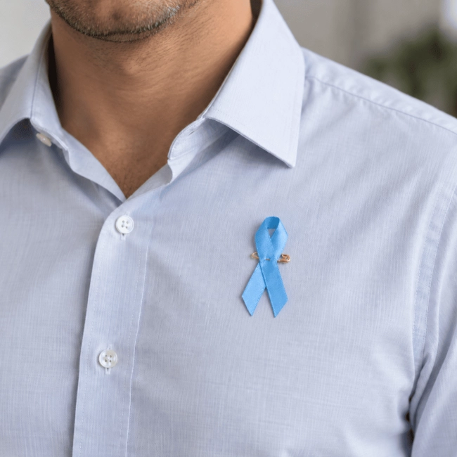 Pin's Ruban Bleu Movember 