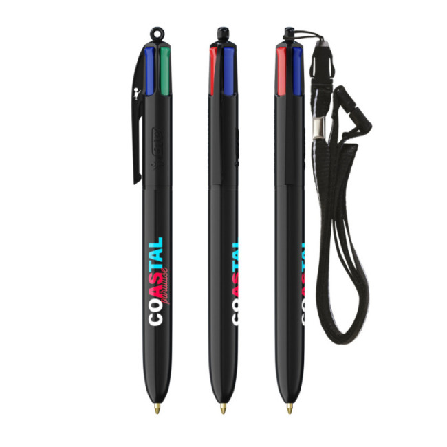 Stylo BIC ® 4 Couleurs Lanyard 
