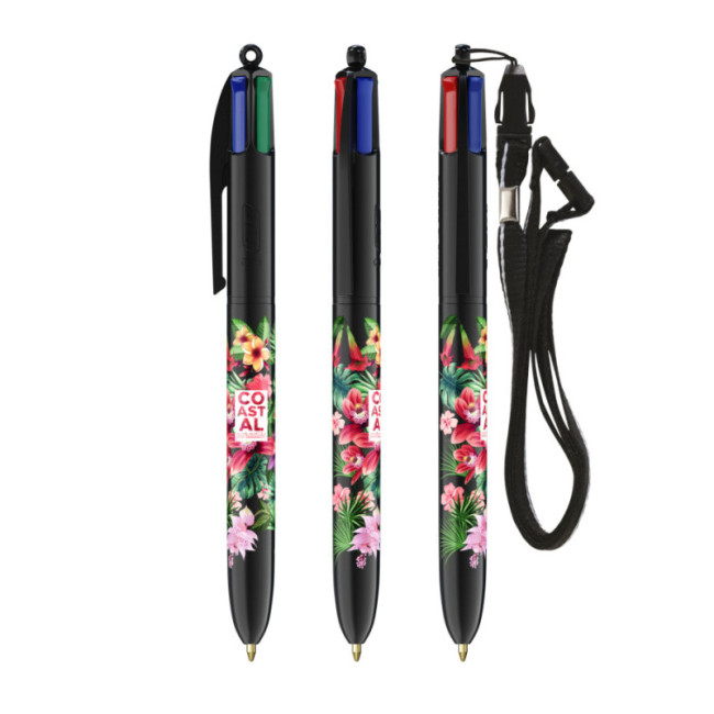 Stylo BIC ® 4 Couleurs Lanyard 