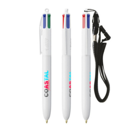 Stylo BIC ® 4 Couleurs Lanyard 