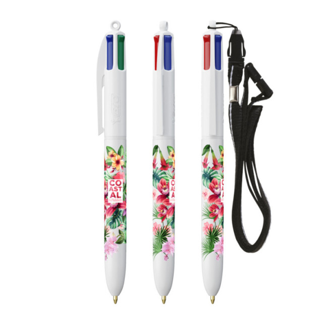 Stylo BIC ® 4 Couleurs Lanyard 