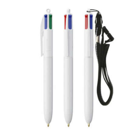 Stylo BIC ® 4 Couleurs Lanyard 