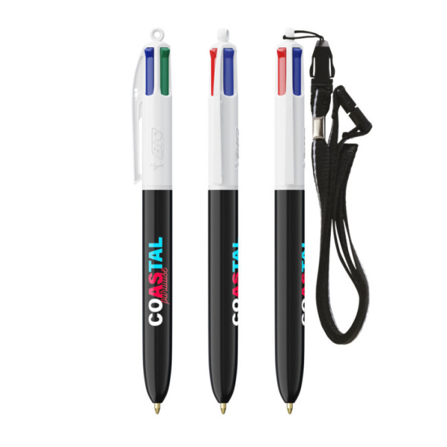 Stylo BIC ® 4 Couleurs Lanyard 