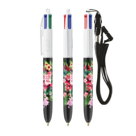 Stylo BIC ® 4 Couleurs Lanyard 