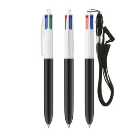 Stylo BIC ® 4 Couleurs Lanyard 