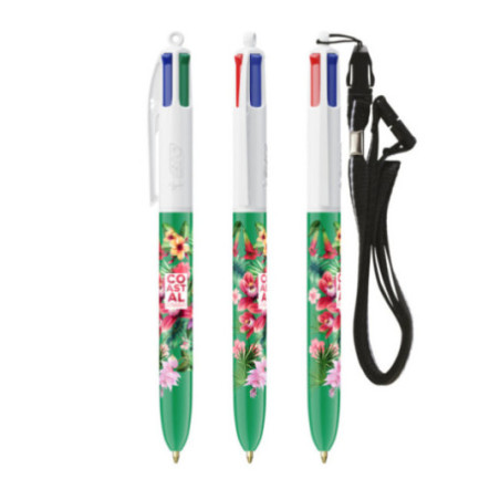 Stylo BIC ® 4 Couleurs Lanyard 