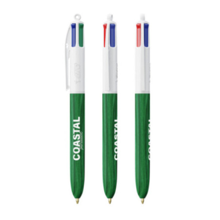 Stylo BIC ® 4 Couleurs Wood Style 