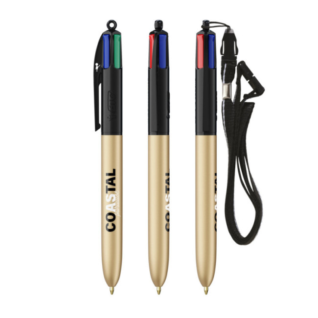 Stylo BIC ® 4 couleurs Glacé Lanyard 