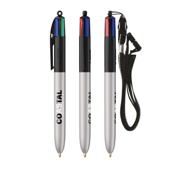 Stylo BIC ® 4 couleurs Glacé Lanyard 