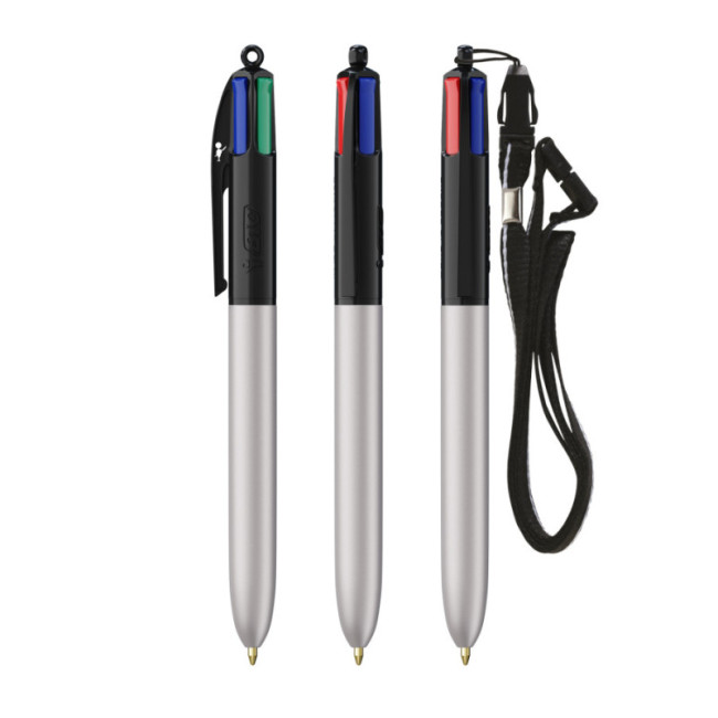 Stylo BIC ® 4 couleurs Glacé Lanyard 