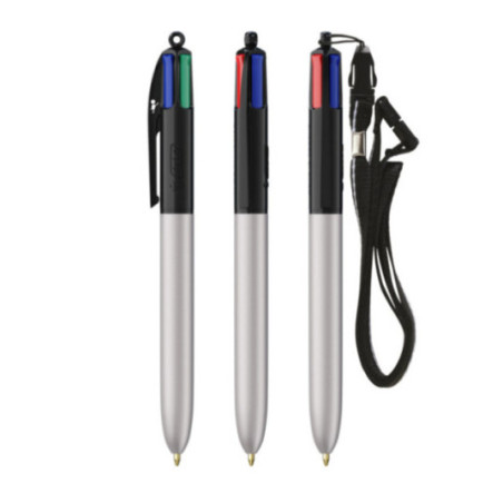 Stylo BIC ® 4 couleurs Glacé Lanyard 