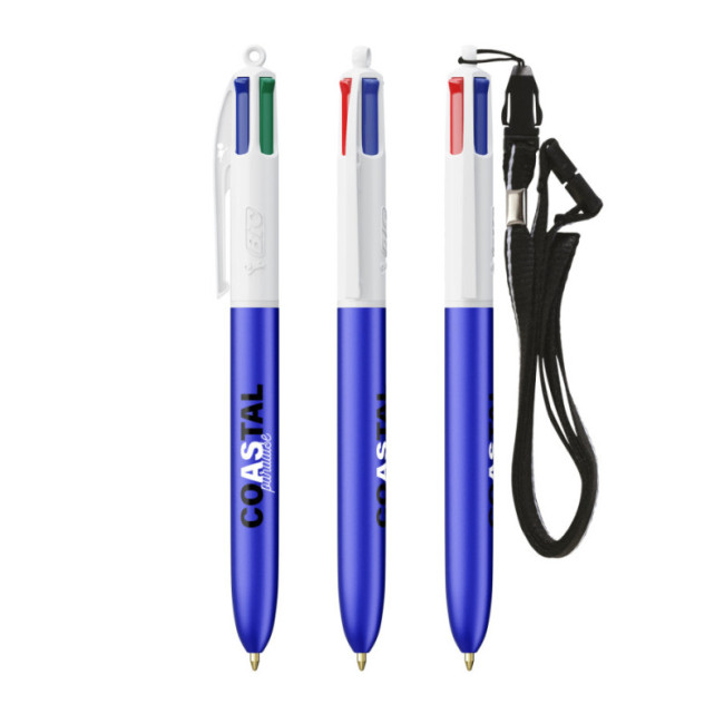 Stylo BIC ® 4 couleurs Glacé Lanyard 