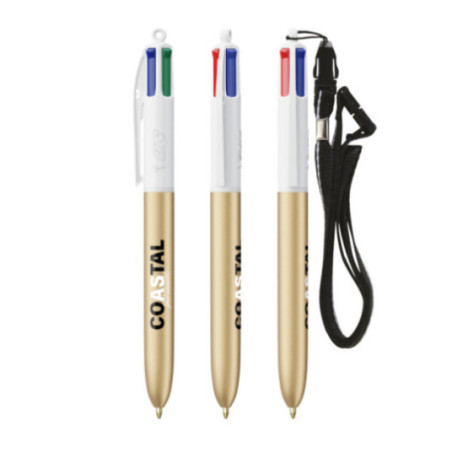 Stylo BIC ® 4 couleurs Glacé Lanyard 