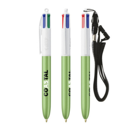 Stylo BIC ® 4 couleurs Glacé Lanyard 