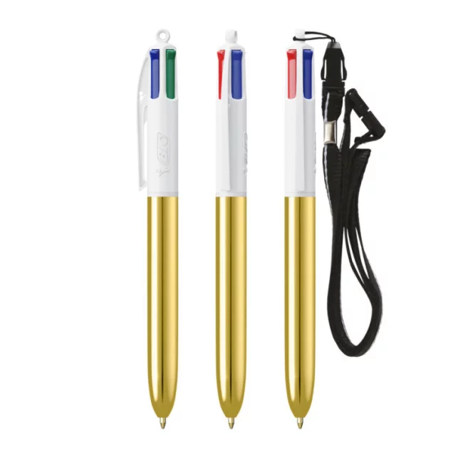Stylo BIC ® 4 Couleurs Shine Lanyard 