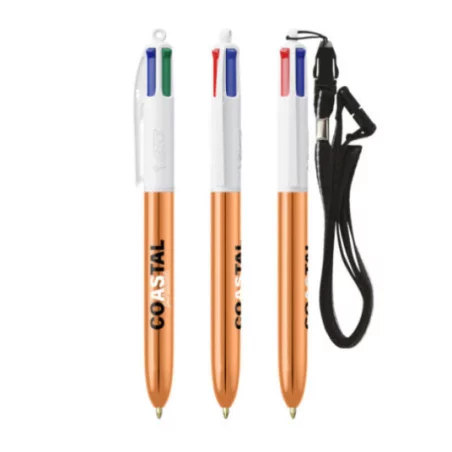 Stylo BIC ® 4 Couleurs Shine Lanyard 