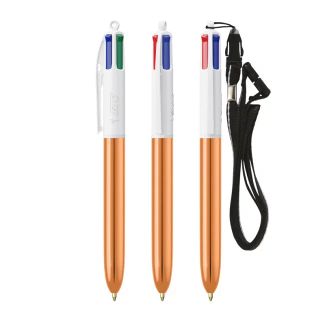 Stylo BIC ® 4 Couleurs Shine Lanyard 
