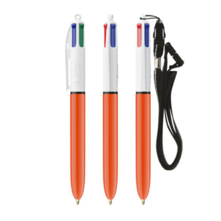 Stylo BIC ® 4 Couleurs Edition Fine Lanyard 