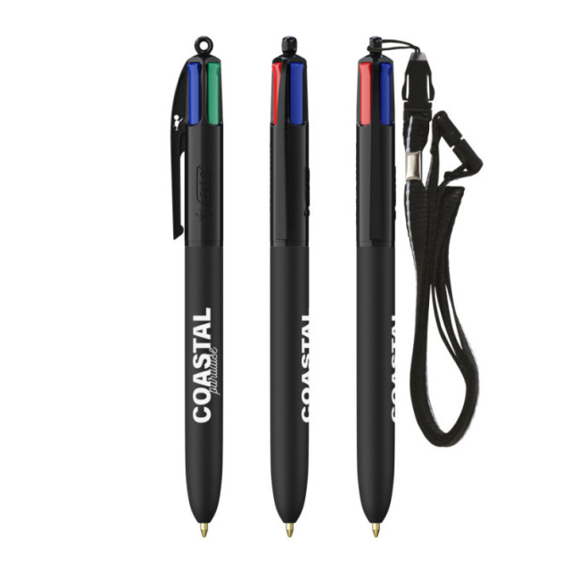 Stylo BIC ® 4 Couleurs Soft Lanyard 