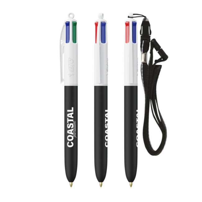 Stylo BIC ® 4 Couleurs Soft Lanyard 