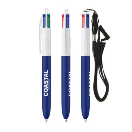 Stylo BIC ® 4 Couleurs Soft Lanyard 