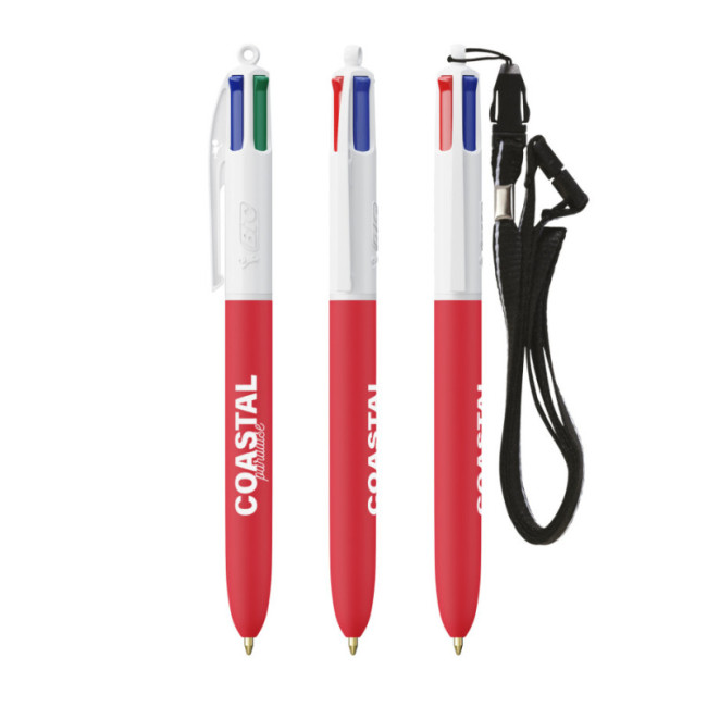 Stylo BIC ® 4 Couleurs Soft Lanyard 