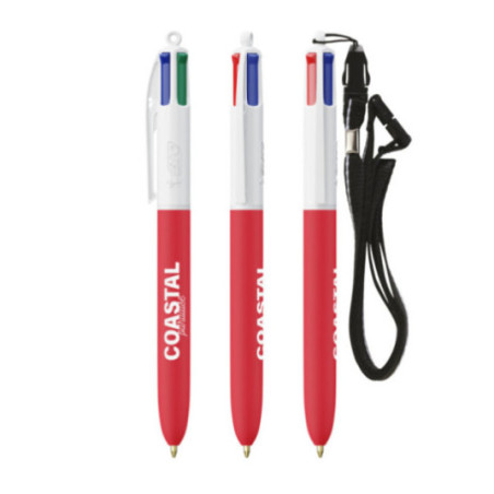Stylo BIC ® 4 Couleurs Soft Lanyard 