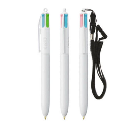 Stylo BIC ® 4 Couleurs Fashion Lanyard 