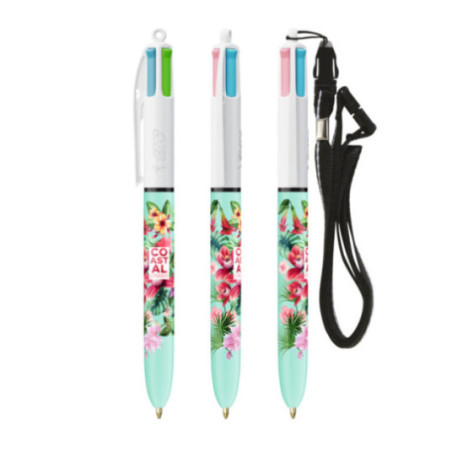 Stylo BIC ® 4 Couleurs Fashion Lanyard 