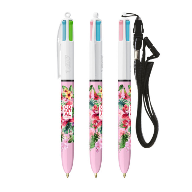 Stylo BIC ® 4 Couleurs Fashion Lanyard 