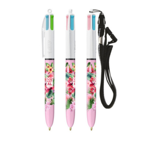 Stylo BIC ® 4 Couleurs Fashion Lanyard 