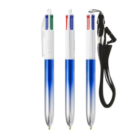 Stylo BIC ® 4 Couleurs Bicolor Lanyard 