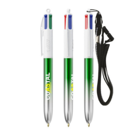 Stylo BIC ® 4 Couleurs Bicolor Lanyard 