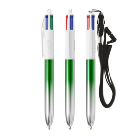 Stylo BIC ® 4 Couleurs Bicolor Lanyard 