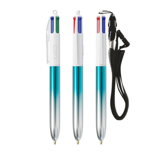 Stylo BIC ® 4 Couleurs Bicolor Lanyard 