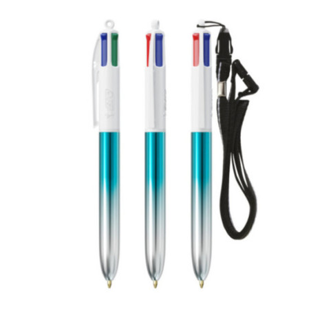 Stylo BIC ® 4 Couleurs Bicolor Lanyard 
