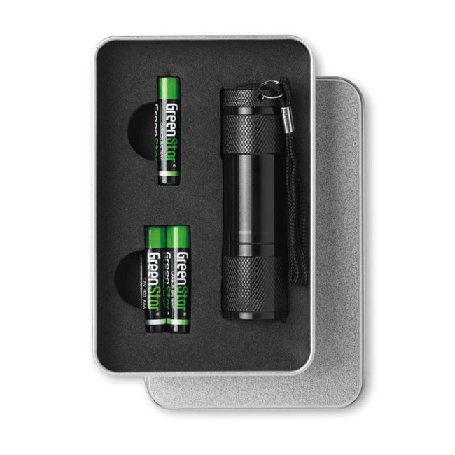 Coffret Lampe Torche Publicitaire Aventurier 