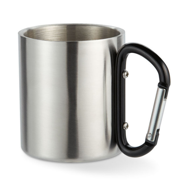 Mug en Inox Publicitaire Mousqueton 220 ml 