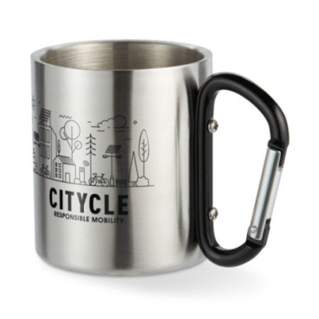 Mug en Inox Publicitaire Mousqueton 220 ml 
