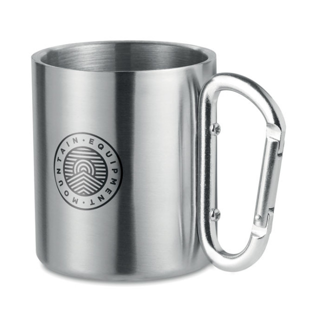 Mug en Inox Publicitaire Mousqueton 220 ml 