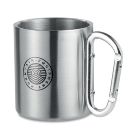 Mug en Inox Publicitaire Mousqueton 220 ml 