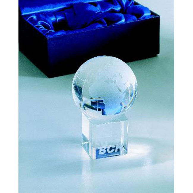 Presse-papier personnalisable en verre Mundi 