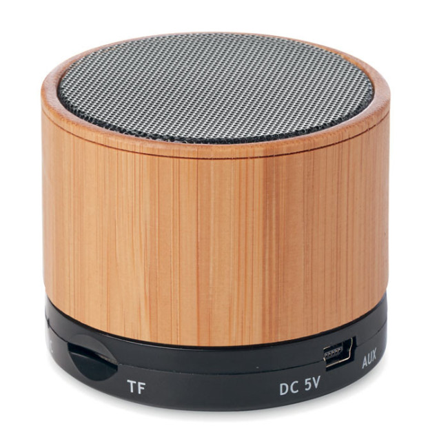 Enceinte Personnalisable Round Bambou 
