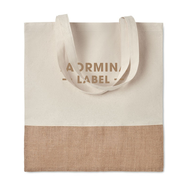 Tote Bag Coton / Jute Anses longues 