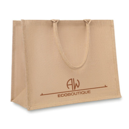 Sac de plage personnalisé en Jute laminé 
