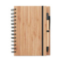 Carnet Publicitaire Spirale en Bambou 