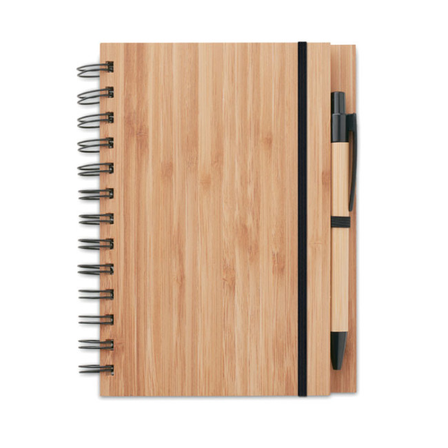 Carnet Publicitaire Spirale en Bambou 