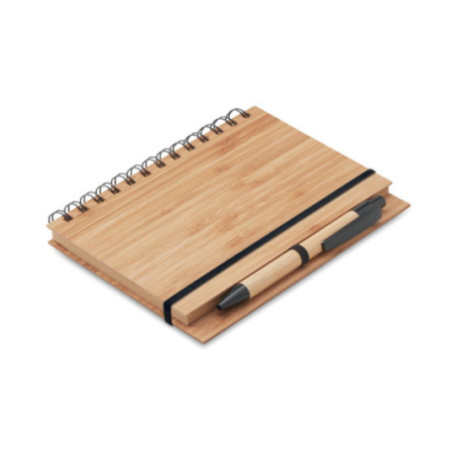 Carnet Publicitaire Spirale en Bambou 