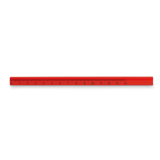 Crayon de charpentier en bois avec règle 14 cm 